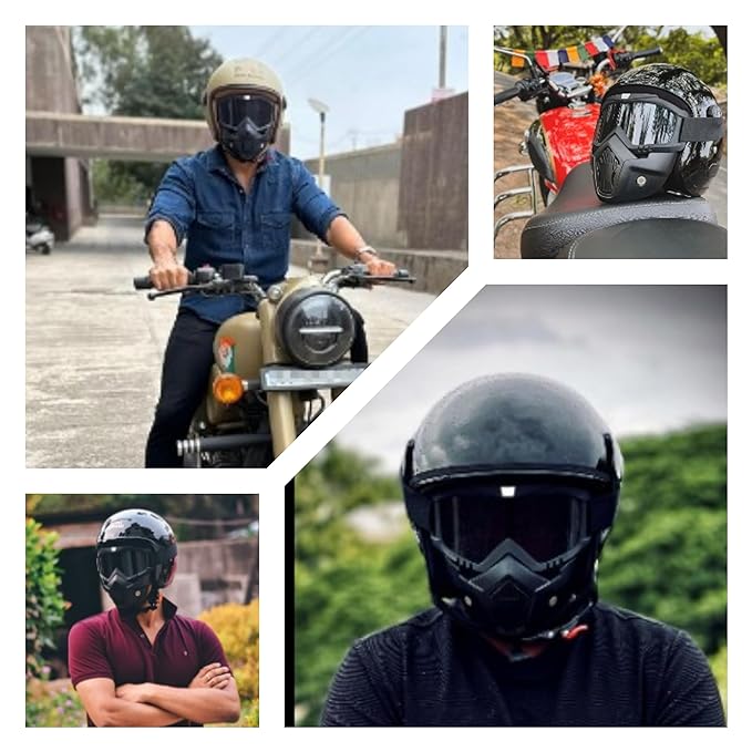 Face Mask for Bikers, Windproof, Dirt Shield, Adjustable Strap, Detachable