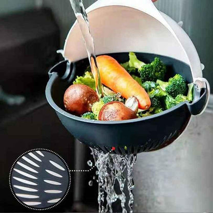 Vegetable Cutter, 7in1 Multifunction Cutter with Big Drain Basket