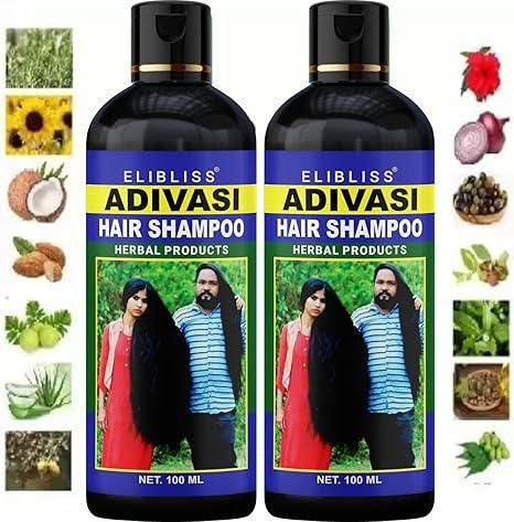 Adivasi Herbal Shampoo For Hair Norishment Healthy Scalp & Hair Growth 100ml (Pack of 2)