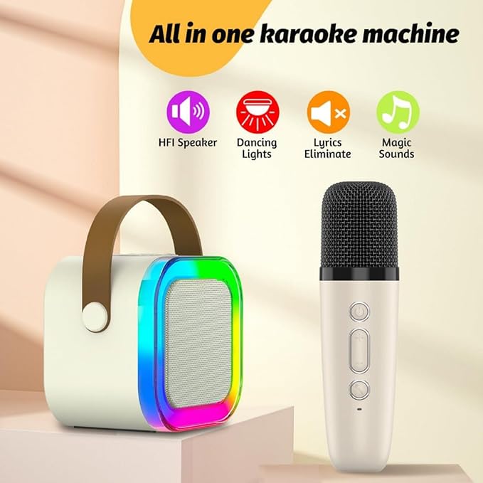 Karaoke Bluetooth Speaker with Mic for Home Singing Magic