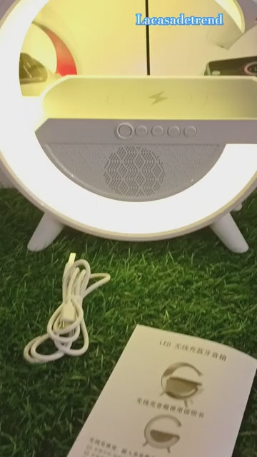 G-Speaker, Google-Speaker with Colorful LED Light & Wireless Charger